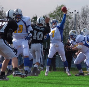 Michele De Martin #7 quarterback per tre stagioni (2006/2008) dei Mastini Verona (ph. by Federico Tumicelli)